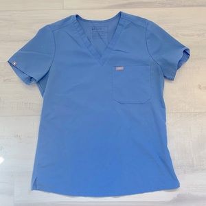Figs Catalina Ceil Blue Scrub Top